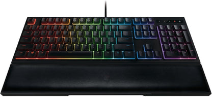 Ornata Chroma Gaming Keyboard: Hybrid Mechanical Key Switches - Customizable Chroma RGB Lighting - Individually Backlit Keys - Detachable Plush Wrist Rest - Programmable Macro Functionality